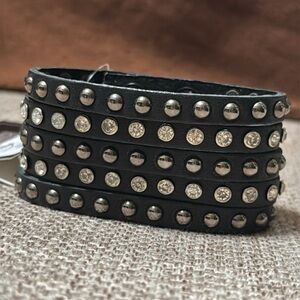 Hard Rock Cafe Bracelet with Studs and Rhinestones
